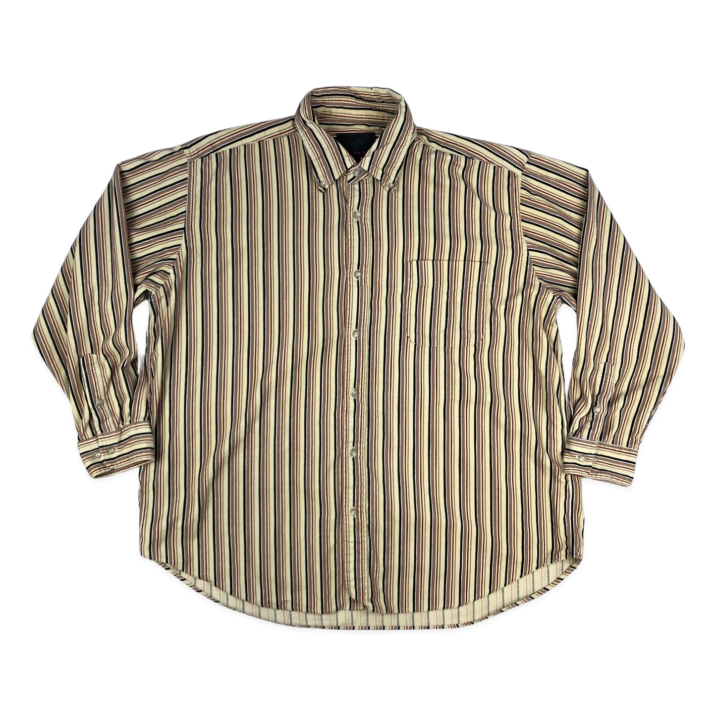 Vintage Striped Multicolour Corduroy Shirt 3XL