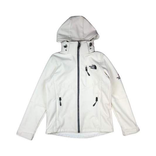 Vintage The North Face White Soft Shell Hoodie 6 8 10