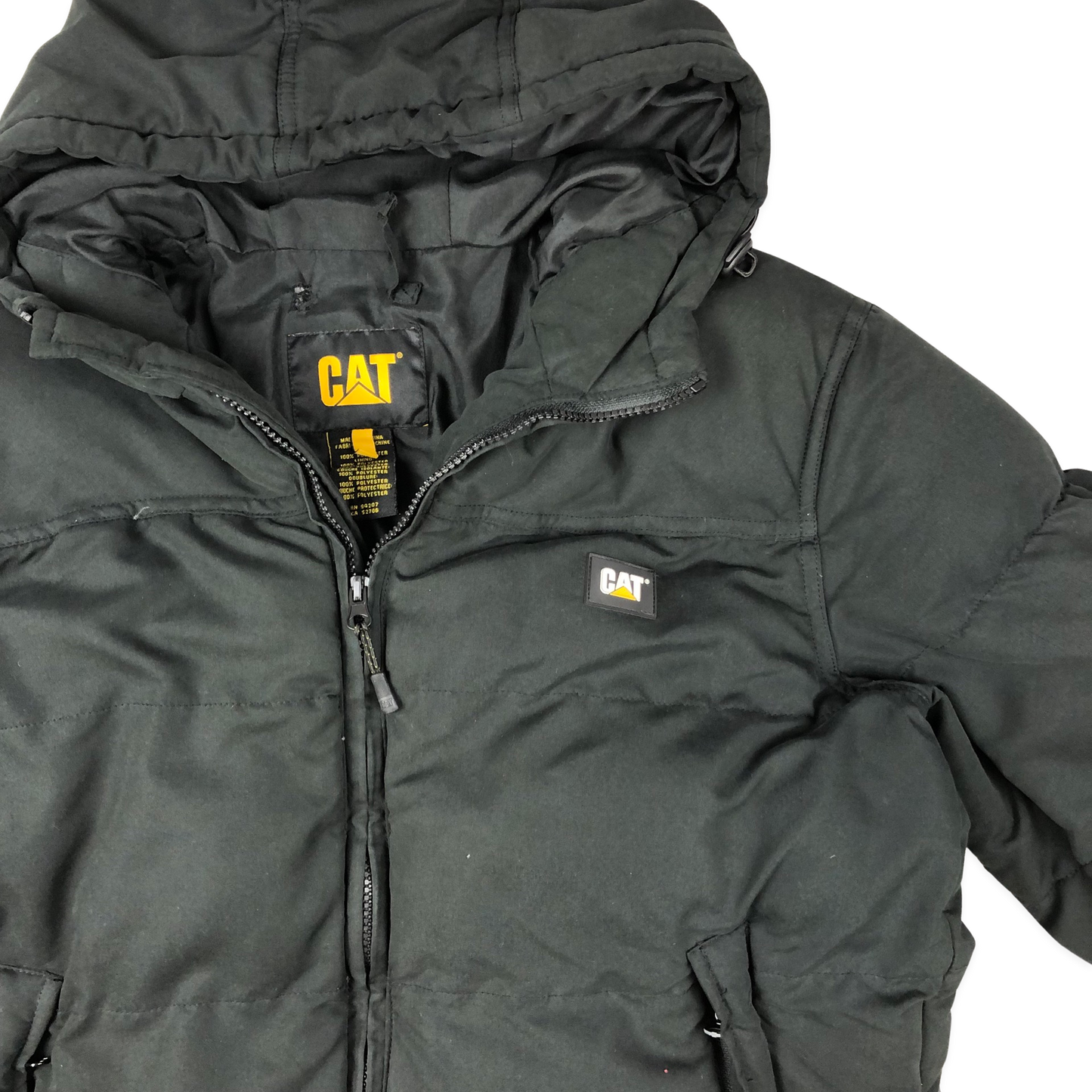 Vintage CAT Caterpillar  Black Puffer Jacket M