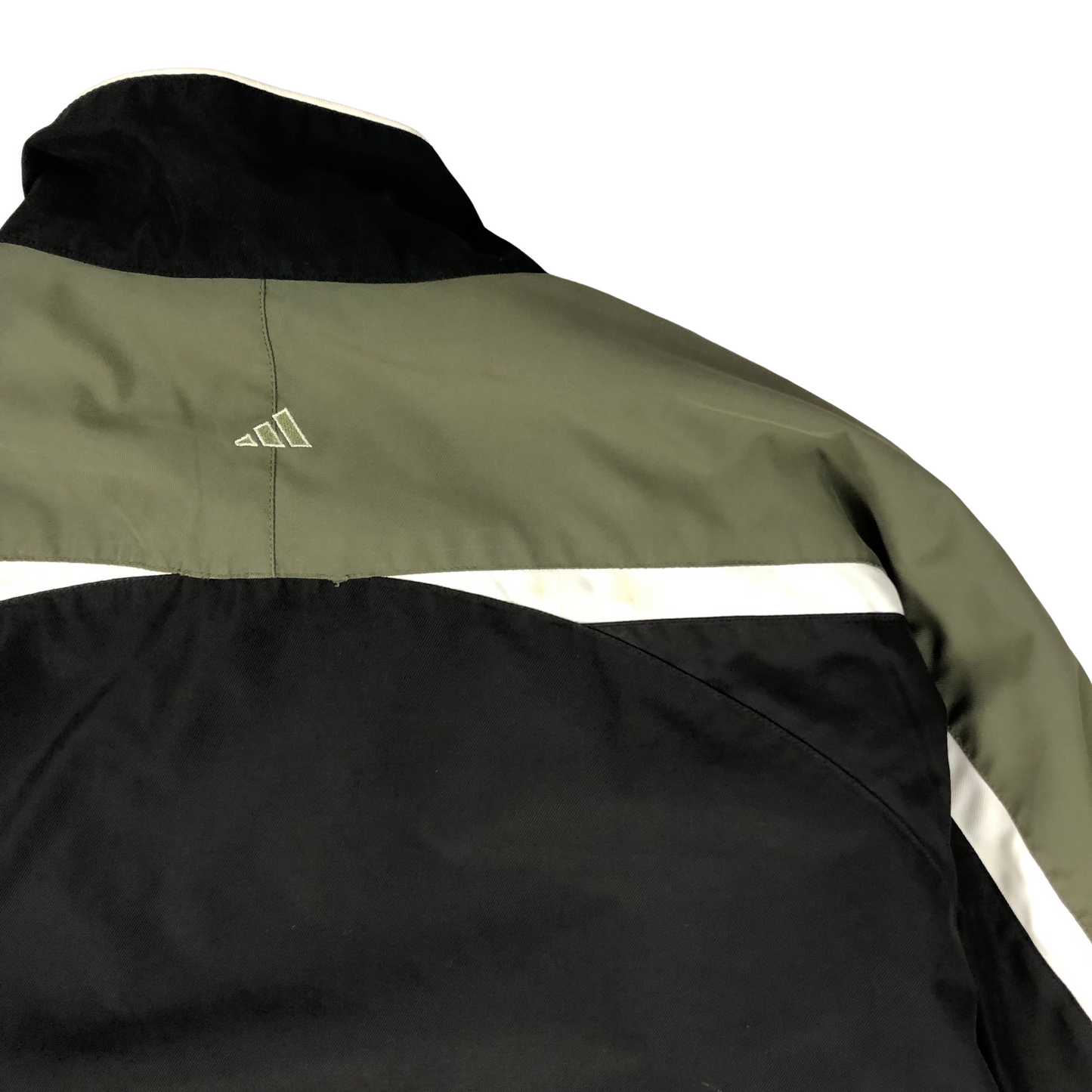 Vintage 90s Adidas Golf Green, White, and Black Zip-up Jacket XXL