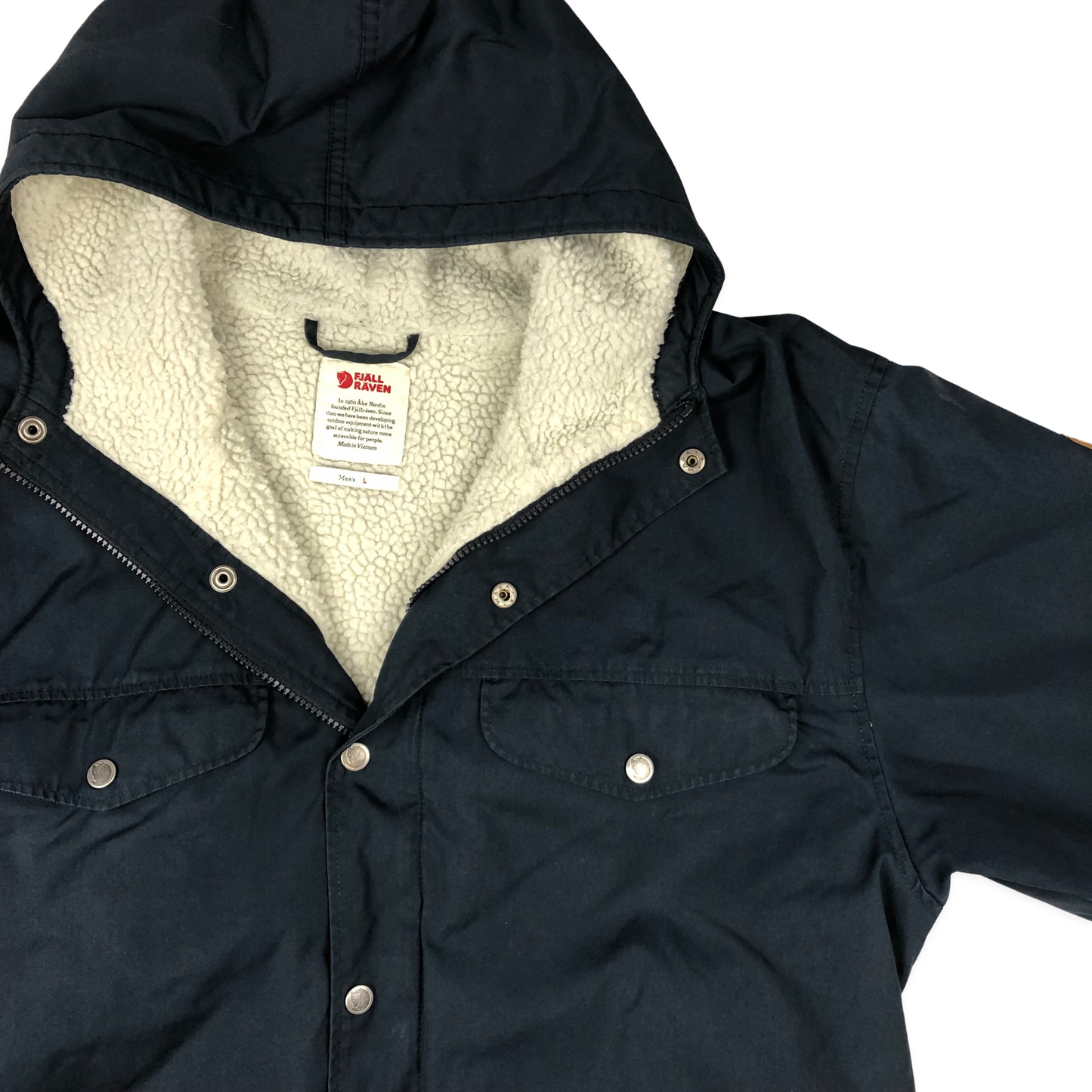 Vintage Fjallraven Sherpa Lined Navy G-1000 Greenland Winter Jacket L