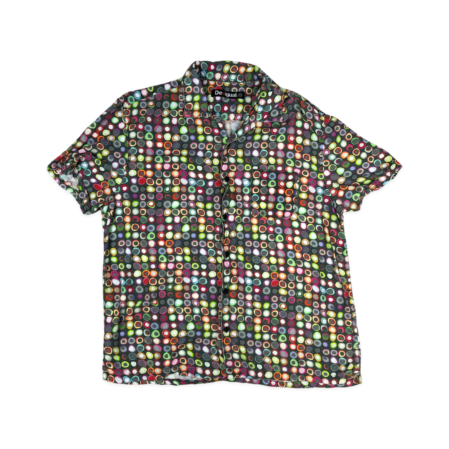 Vintage Multicolour Abstract Print Shirt XL