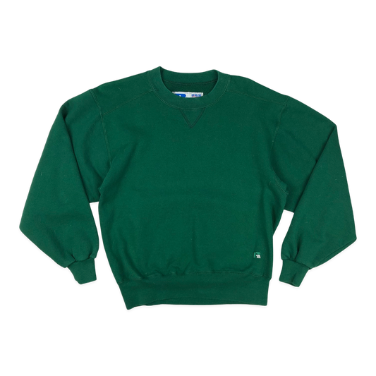 Vintage Russell Athletic US Made Green Blank Sweatshirt Small