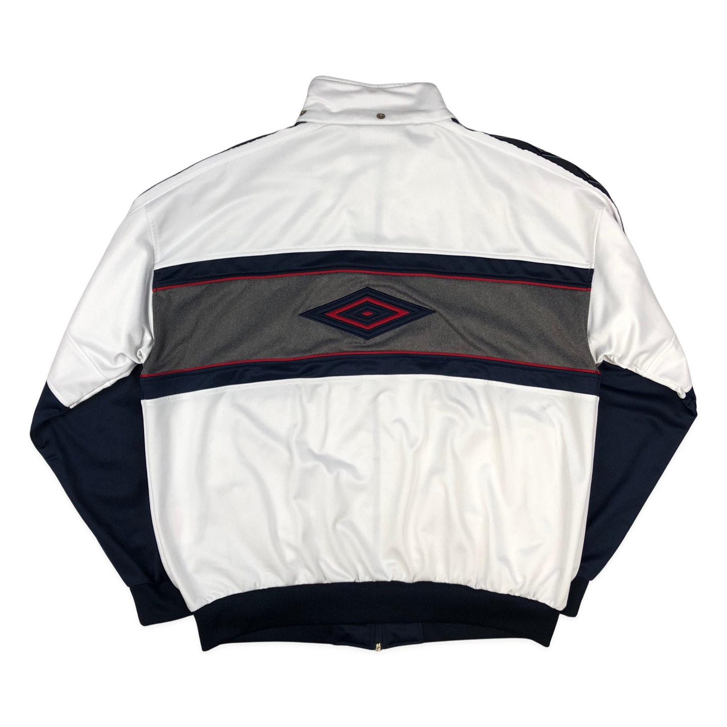 Vintage Umbro White and Grey Zip-up Track Jacket XXL