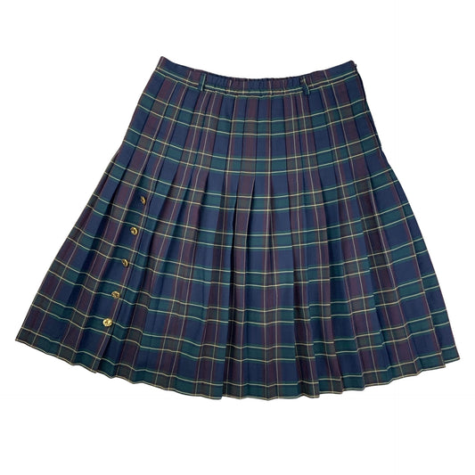 Vintage Tartan Pleated Skirt 12 14 16