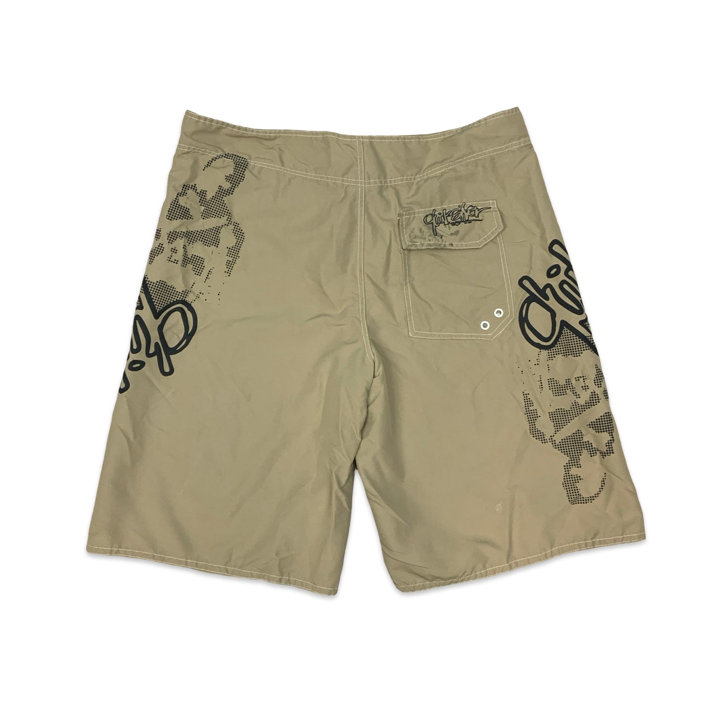 90s Beige & Black Quiksilver Shorts L