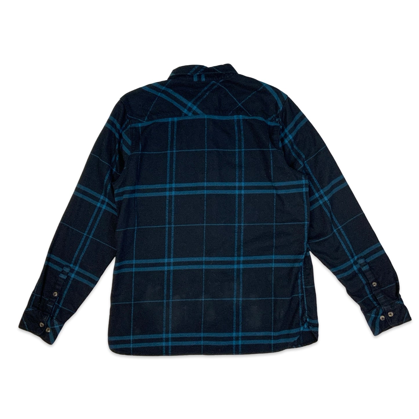 The North Face Black & Blue Plaid Flannel Shirt L