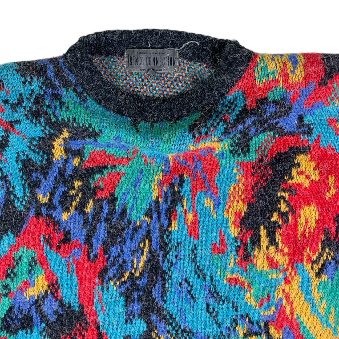 Vintage 90s ‘French Connection’ Abstract Knit Jumper M 12 14