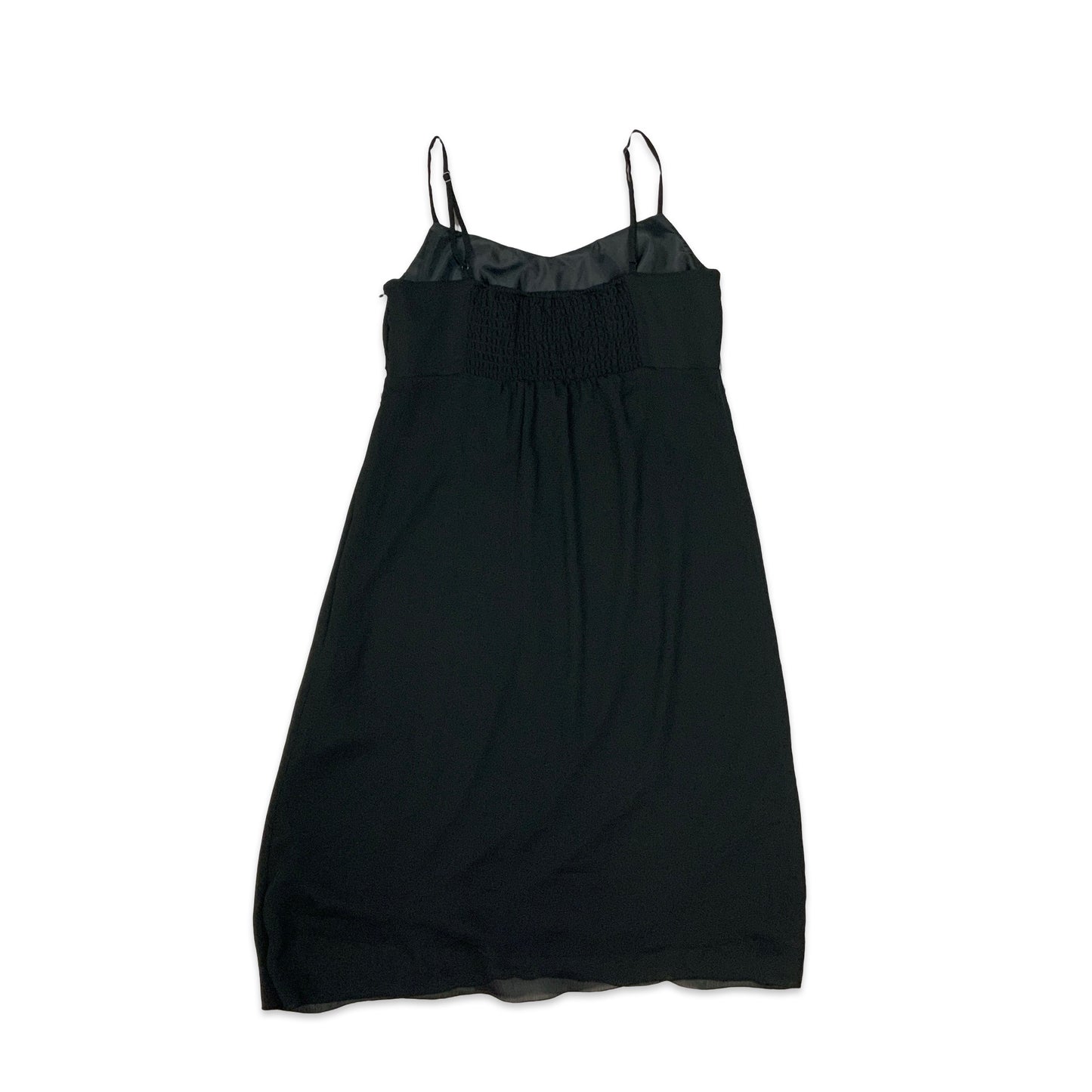 Y2K Black Dress with Pleated Bust 10