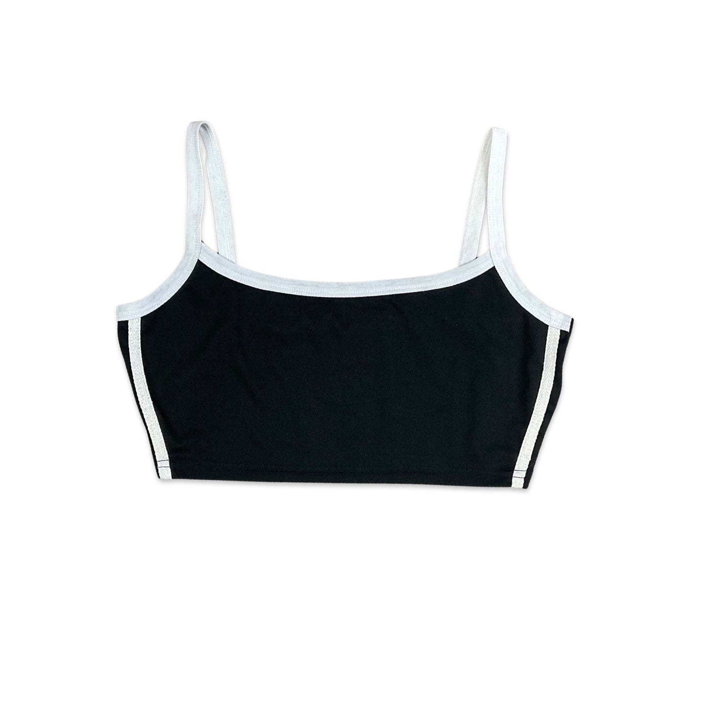 90s Y2K Black White Crop Top 6 8