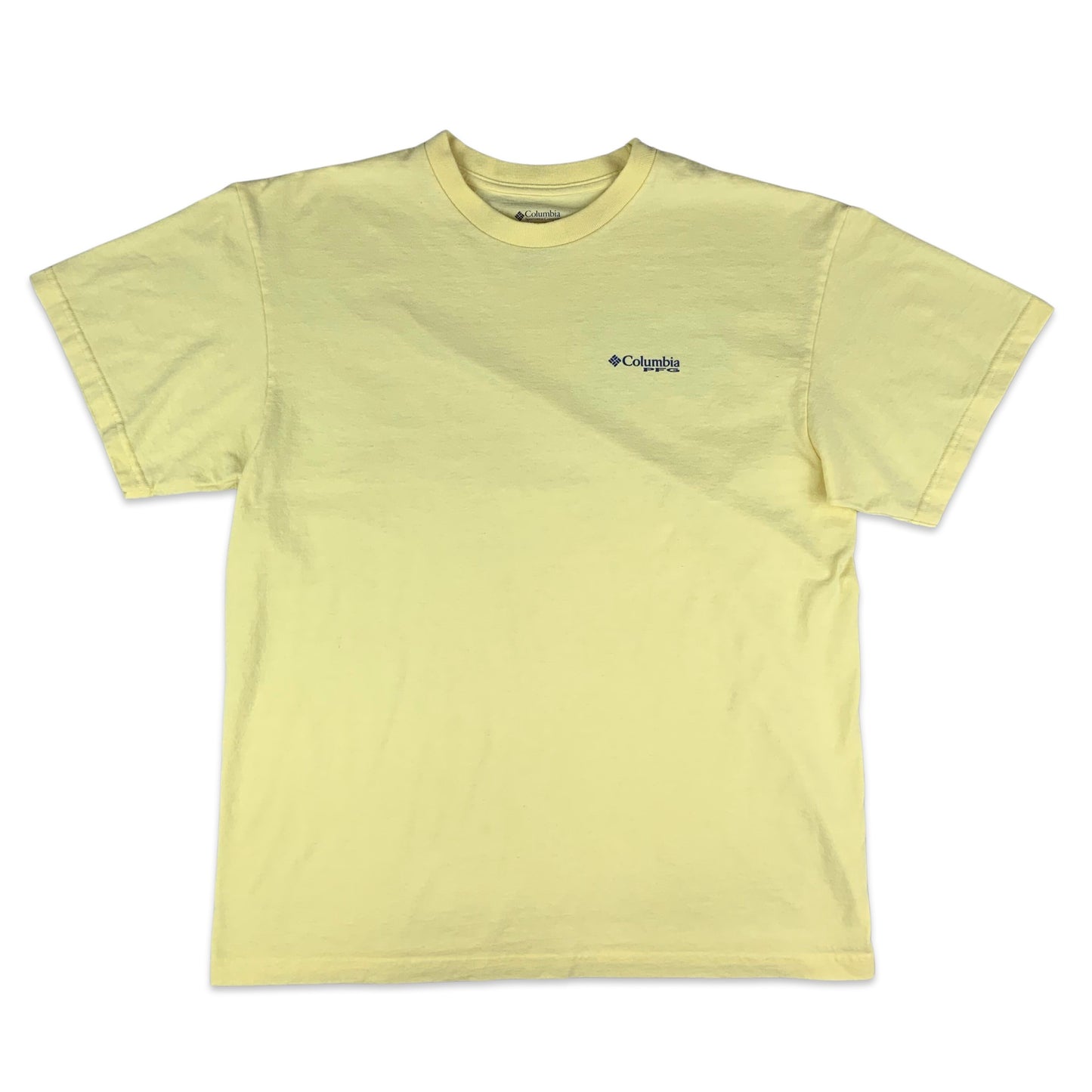 Vintage Pale Yellow Columbia PFG Tee S M