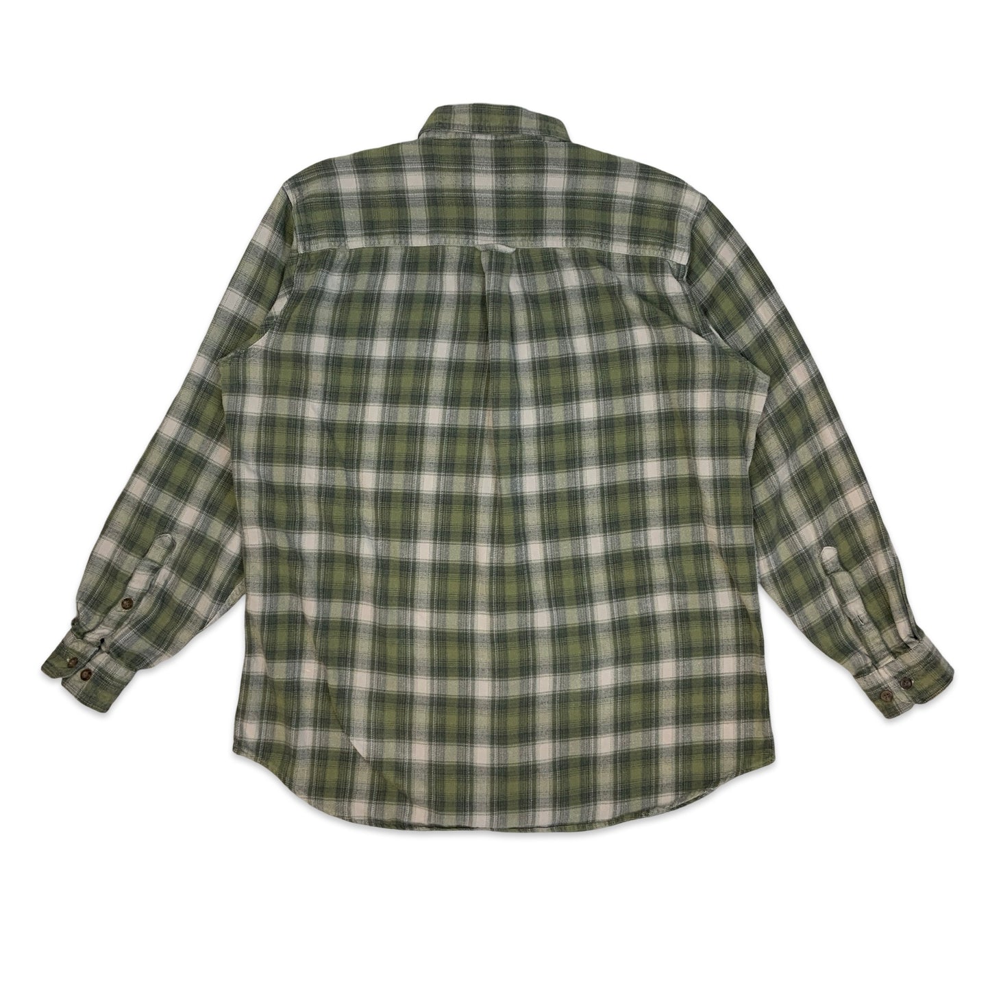 Woolrich Khaki Plaid Flannel Shirt L XL