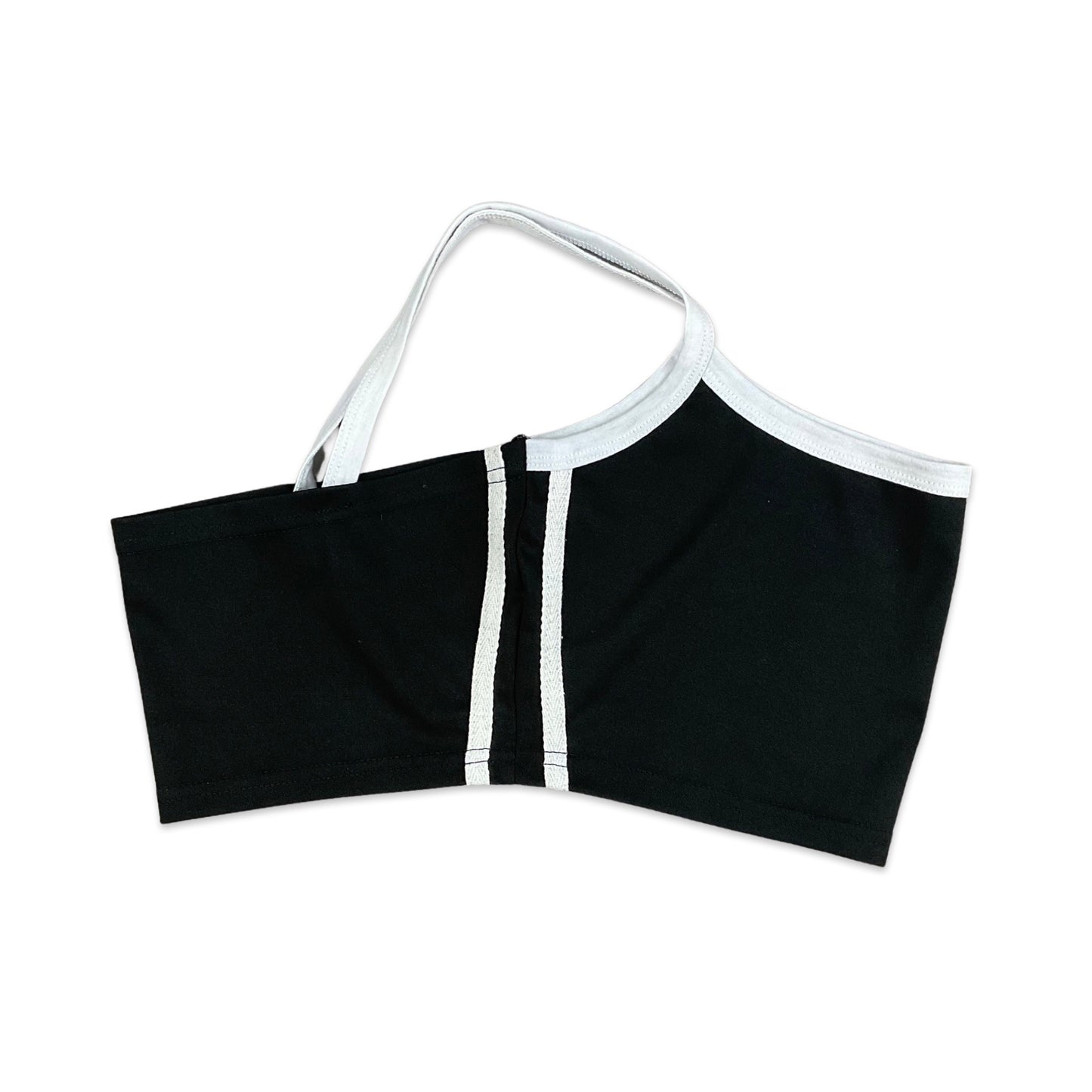 90s Y2K Black White Crop Top 6 8