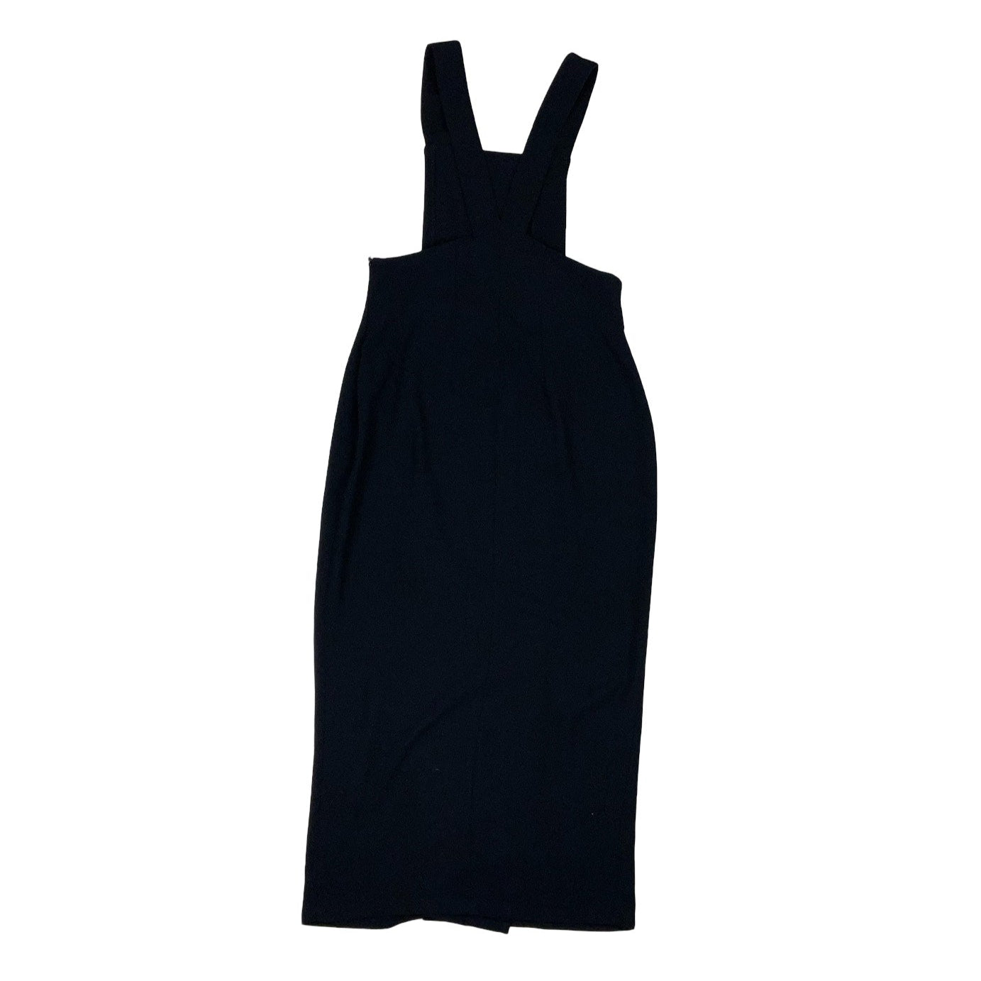 Vintage 90s 'Dress In' Black Maxi Pinafore Style Dress 8 10