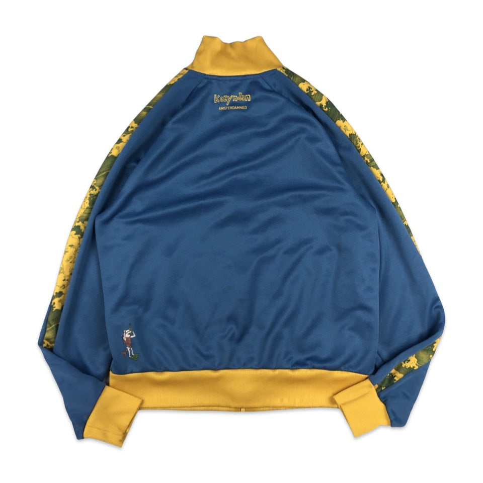 Vintage Y2K Preloved Puma Blue and Yellow Track Jacket L