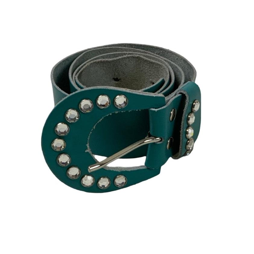 Vintage Turquoise Gemstone Leather Belt