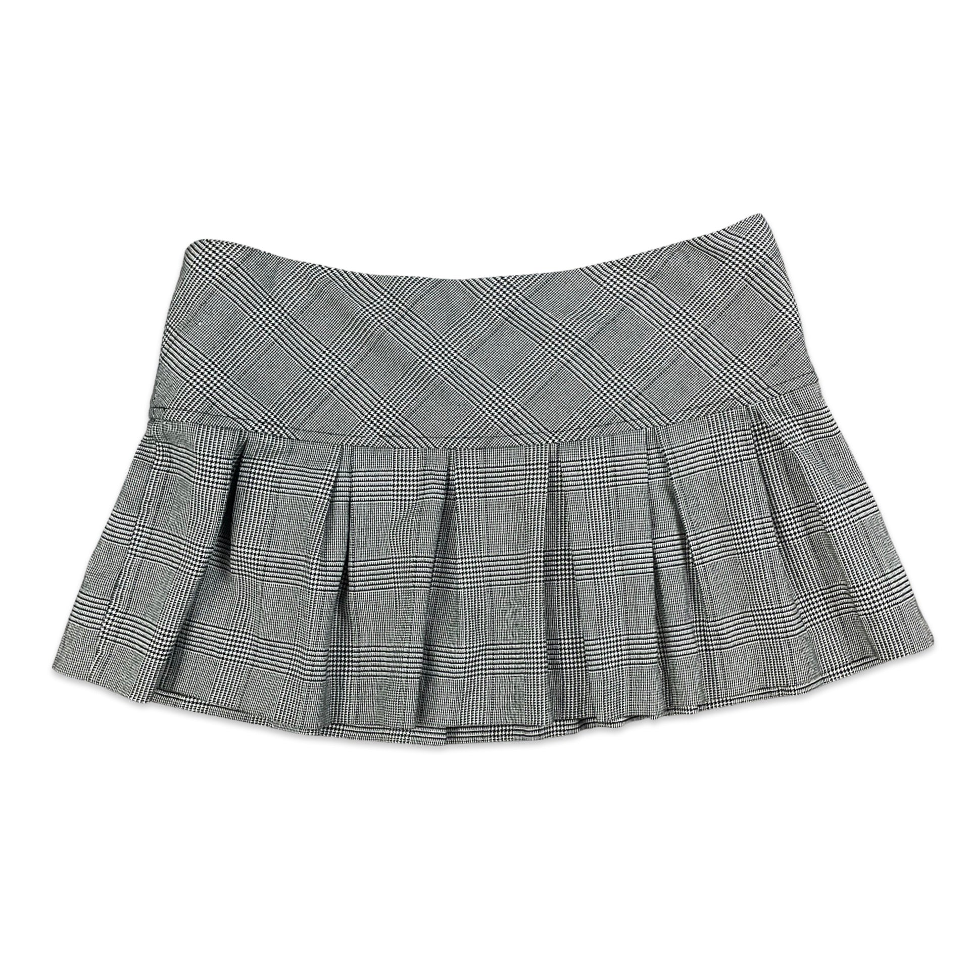 Black pleated mini outlet skirt 90s