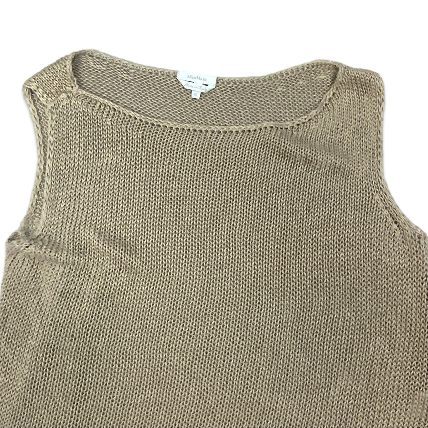 90s Taupe Knitted Vest Top 12 14