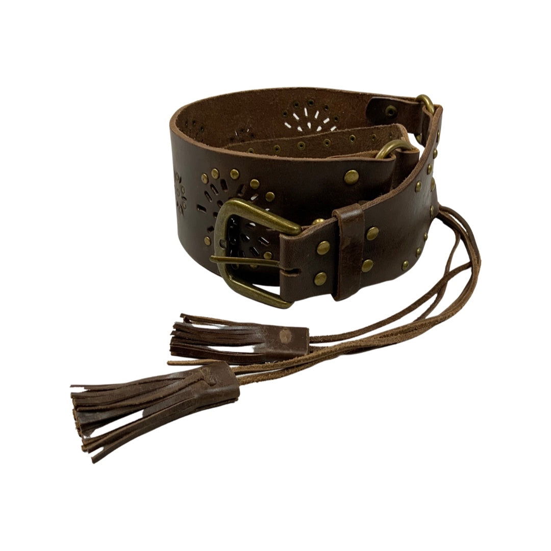 Vintage Y2K Brown Leather Belt