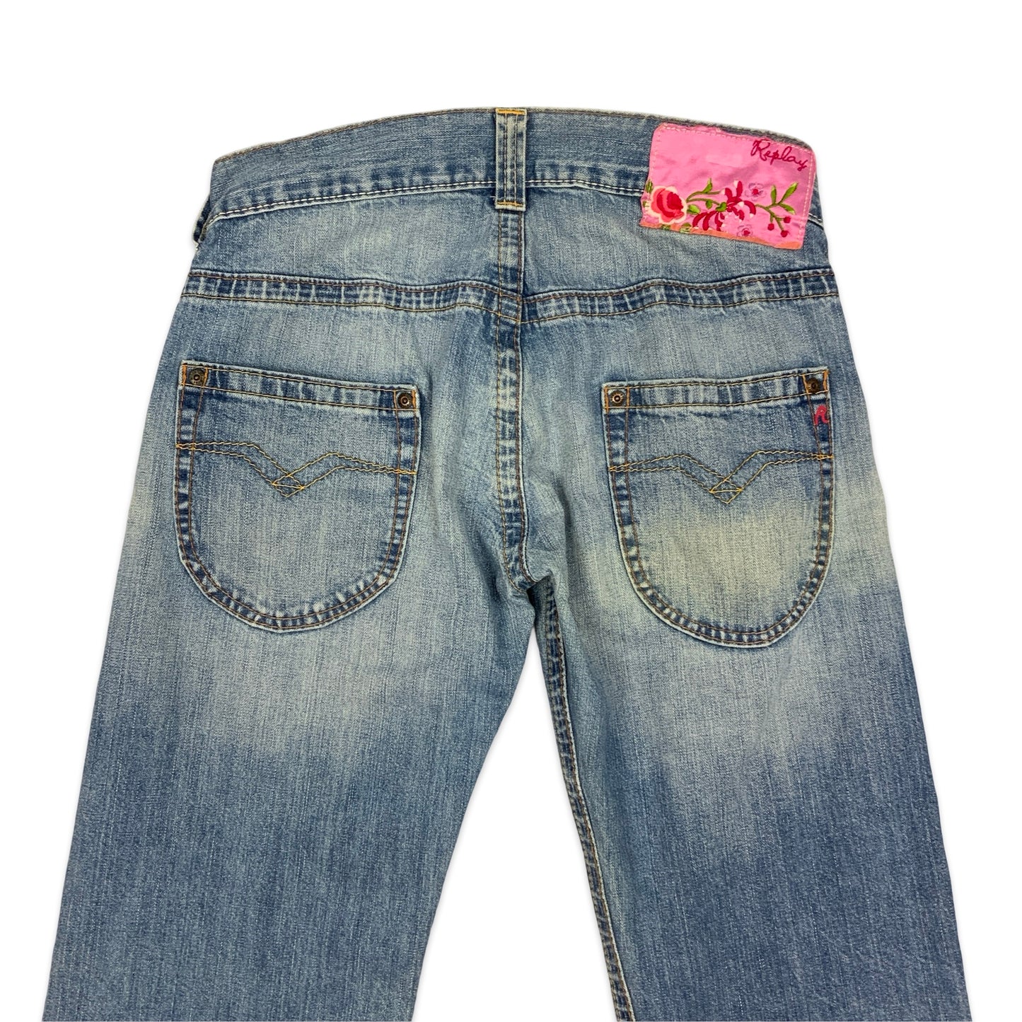 Y2K Replay Light Denim Flared Jeans 10