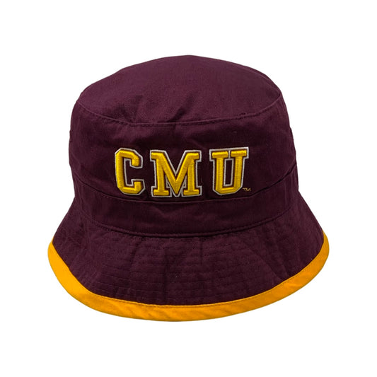Vintage Burgundy American College CMU Bucket Hat