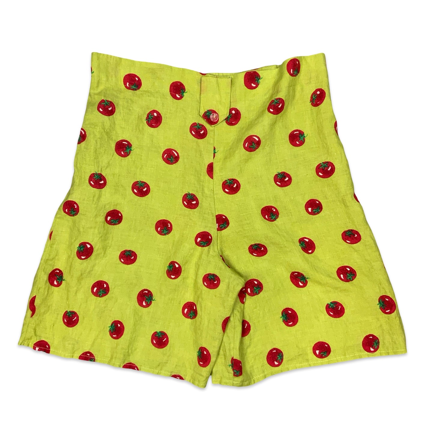 Vintage Light Green Shorts with Tomato Print 18