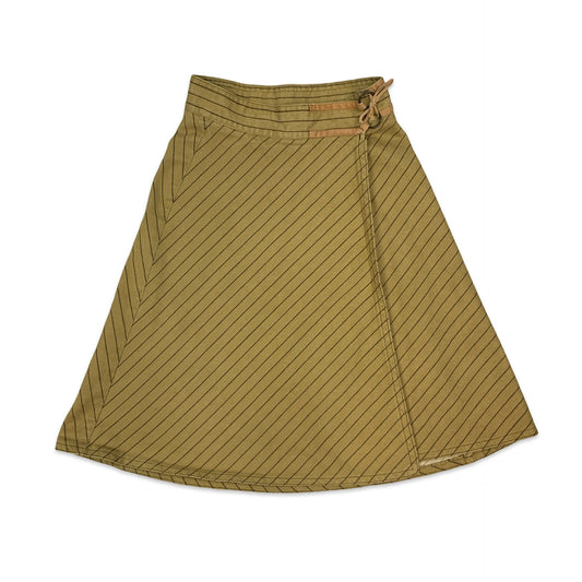 90s Khaki Green & Brown Striped Skirt 4