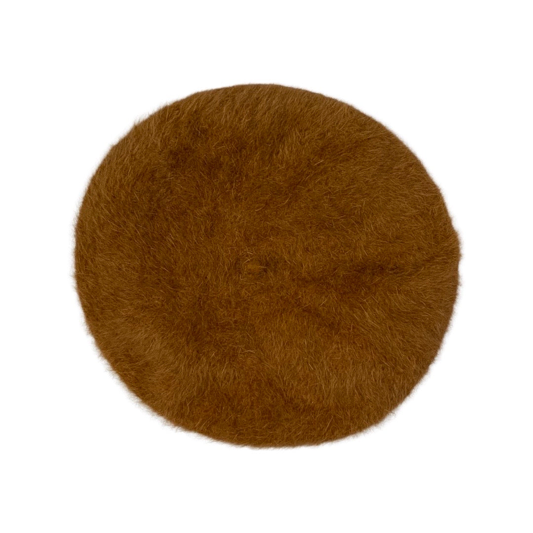 Vintage Brown Angora Beret