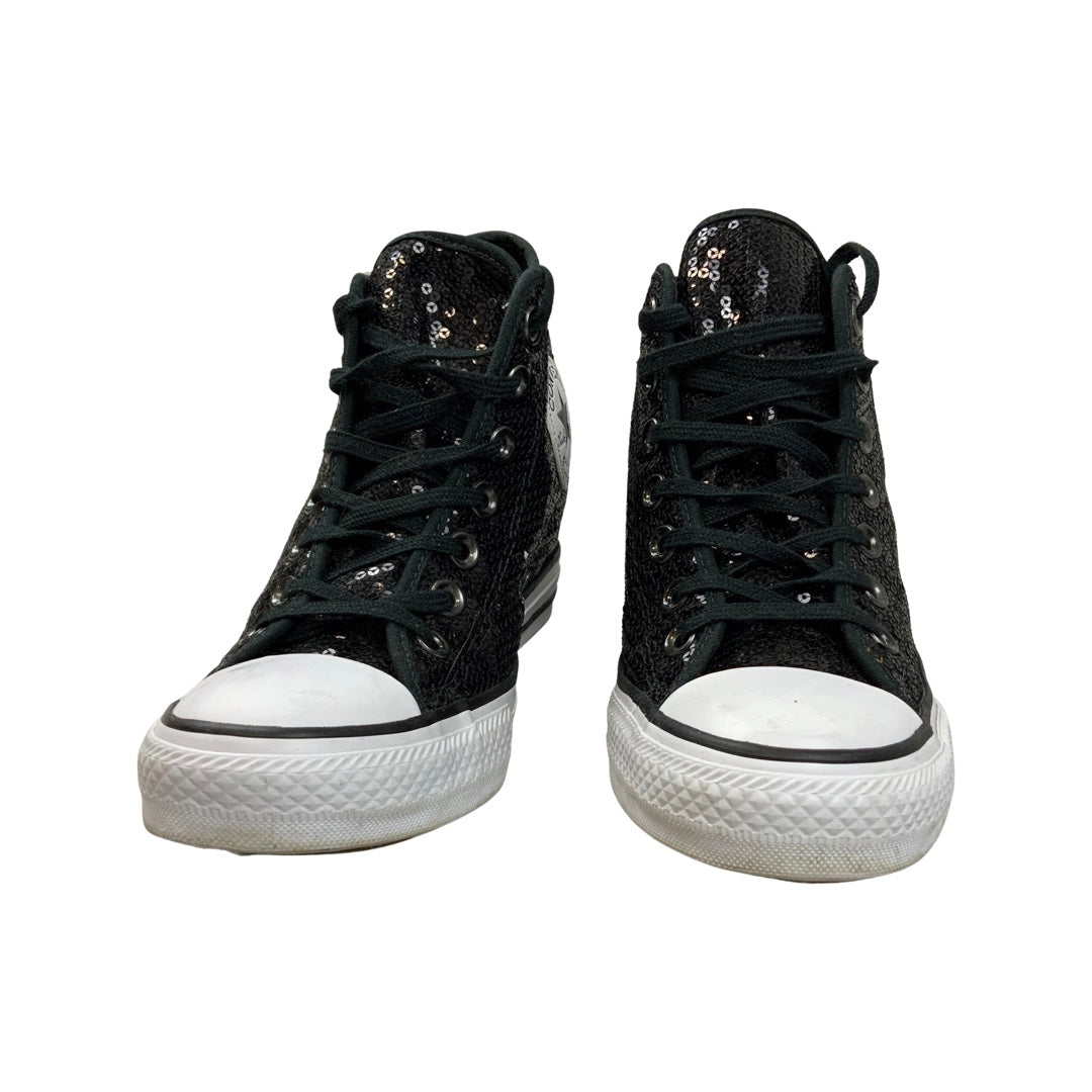 Converse sequin online black