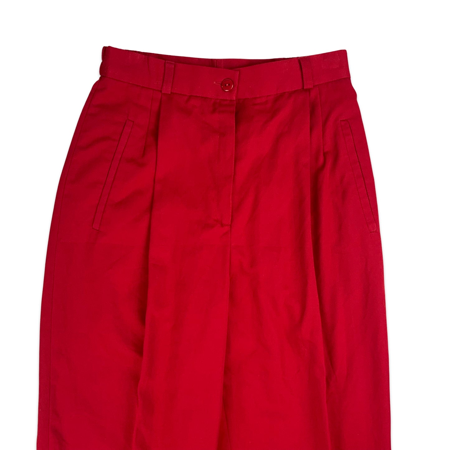 Vintage Red Straight Leg Trousers 6 8