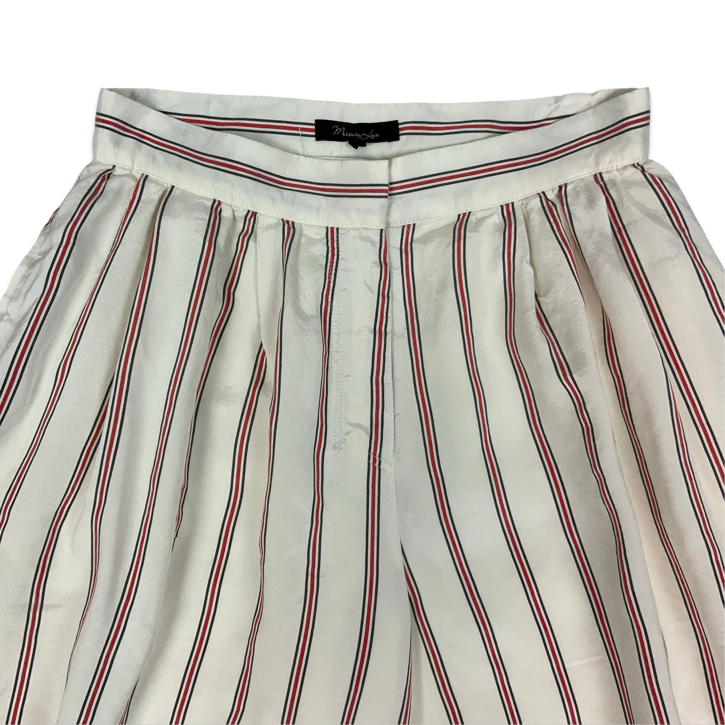 Vintage White Red & Black Striped Culottes 8