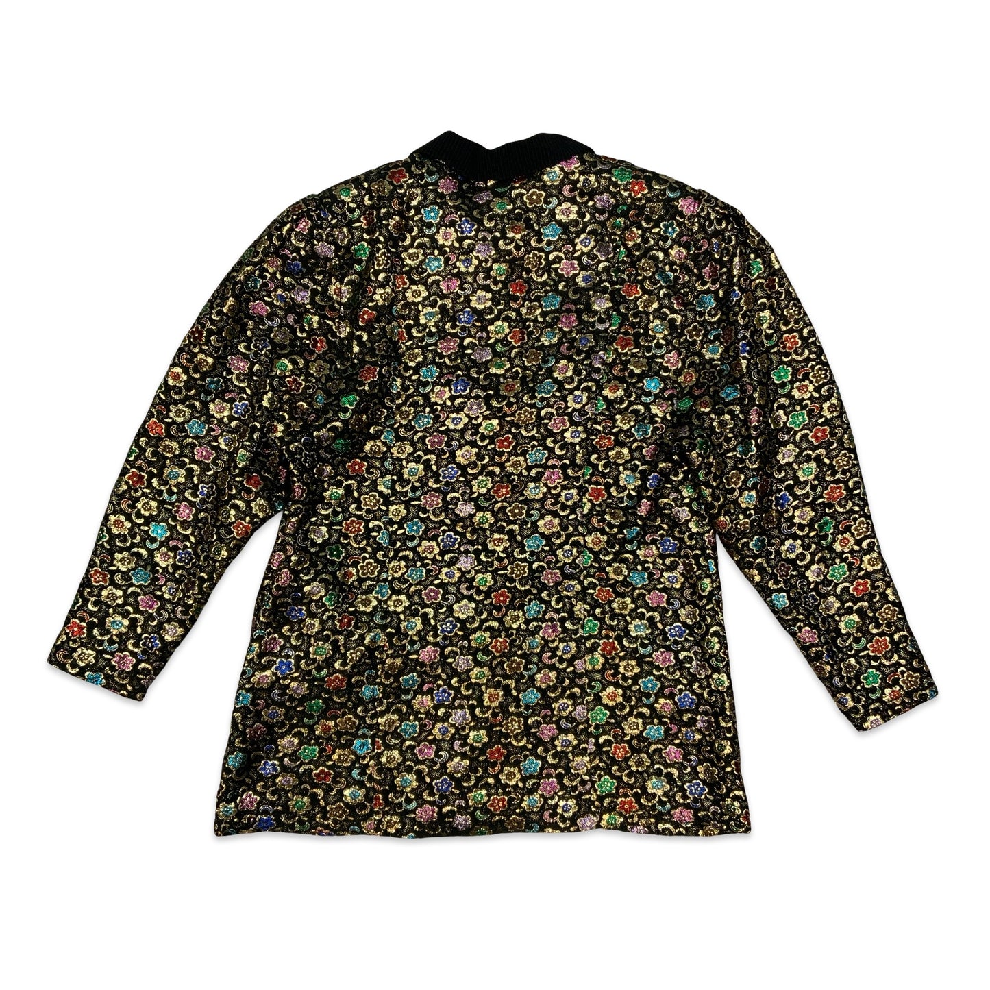 80s Metallic Floral Blazer 14 16