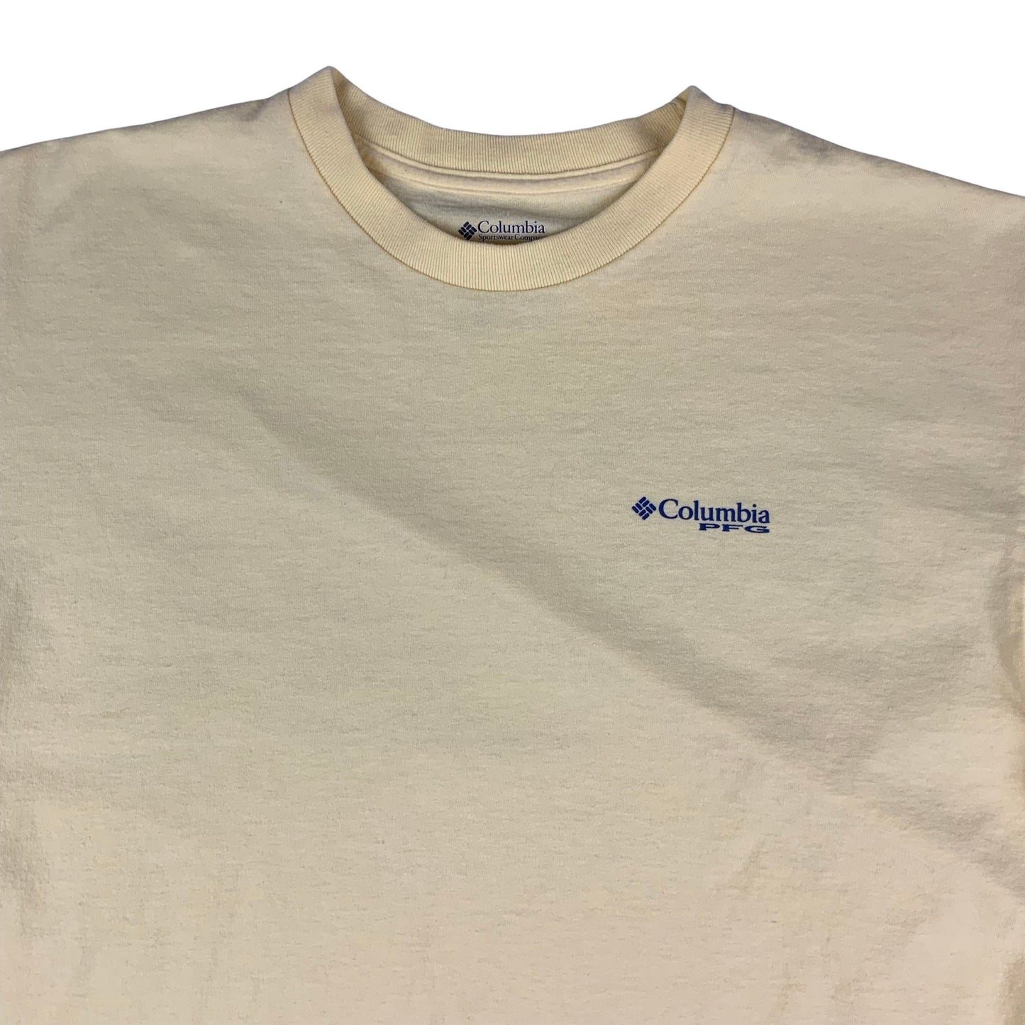 Vintage Pale Yellow Columbia PFG Tee S M