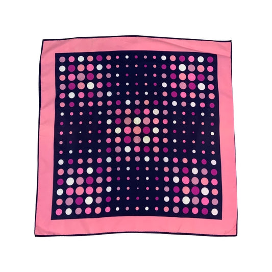 Vintage Pink and Blue Spotted Pattern Scarf