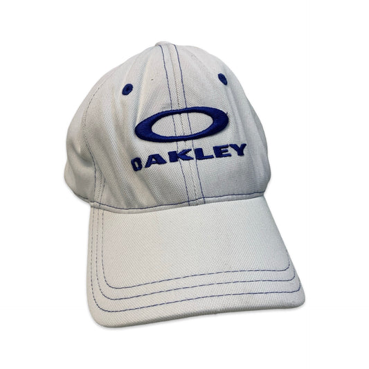 Y2K Oakley Cap White & Blue