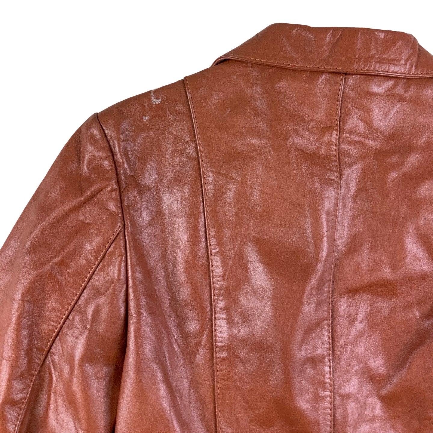 Vintage ‘Sheplers’ Western Brown Leather Jacket XS 6 8