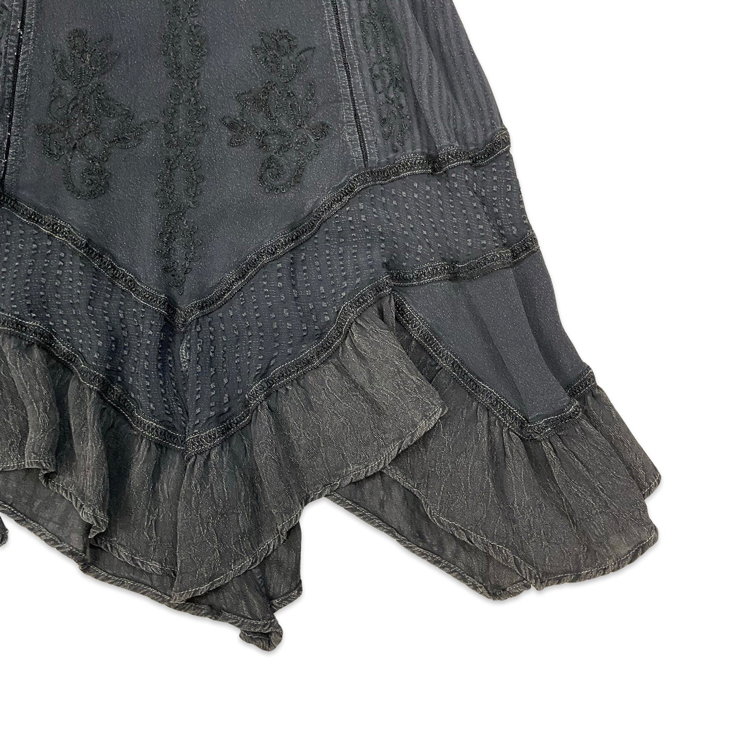90s Black Slip Midi Dress 10