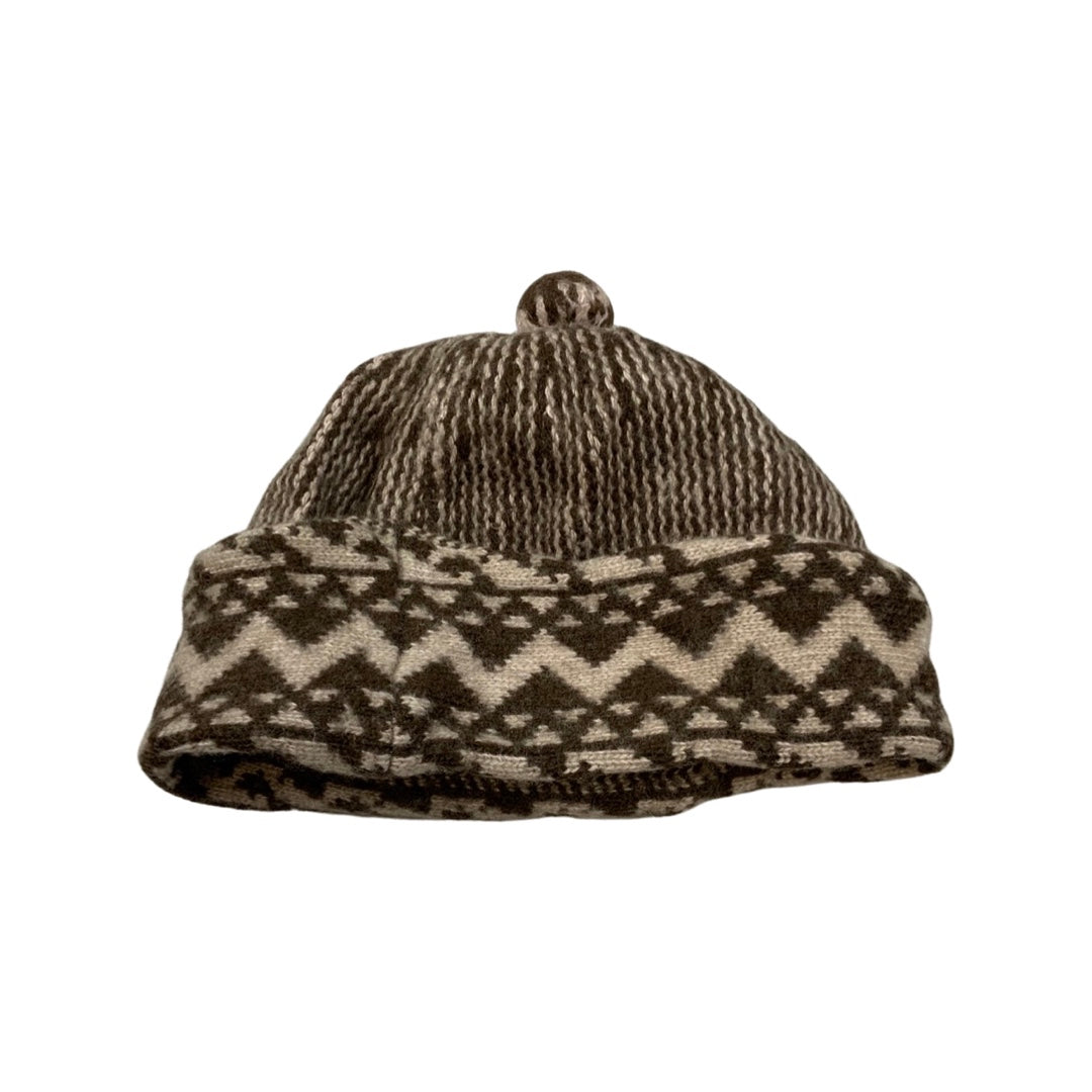 Vintage Brown Knitted Wool Hat