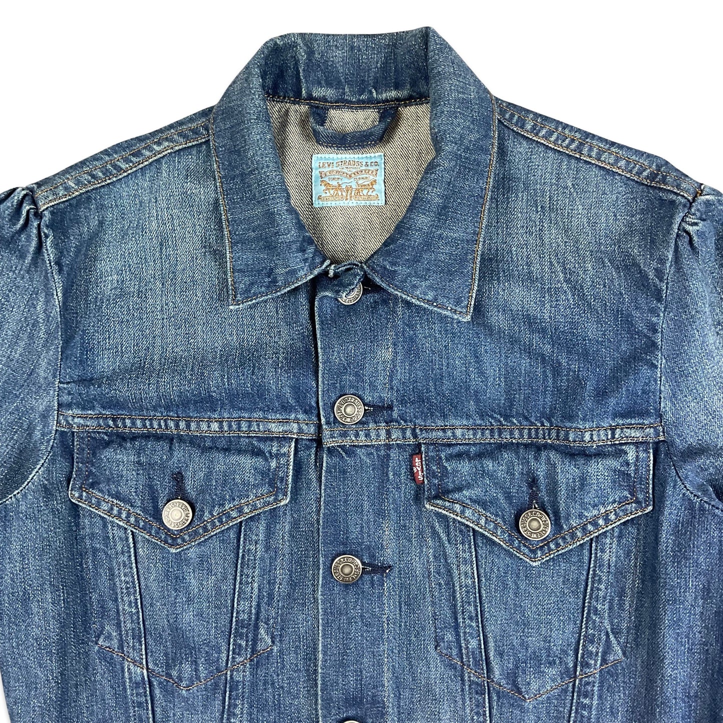 Vintage 90s Levis Peplum Denim Jacket 6 8 10