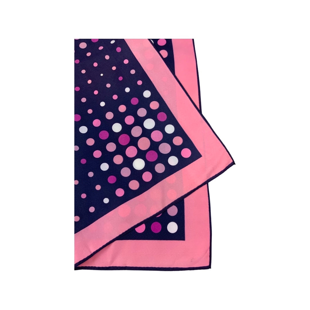 Vintage Pink and Blue Spotted Pattern Scarf