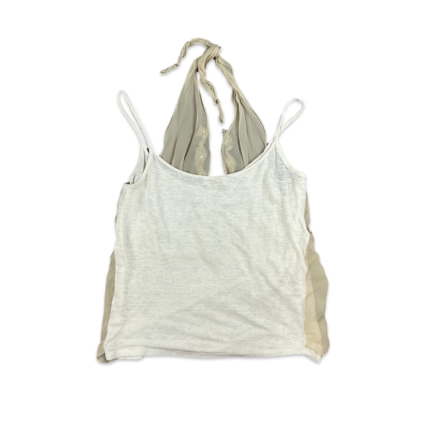 Y2K White Nude Cami Top 12 14