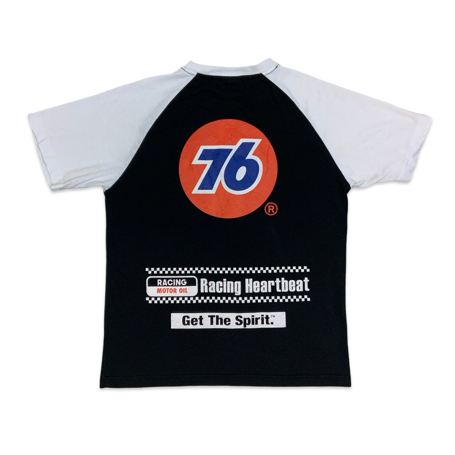 Vintage 76 Motor Oil Racing Tee Black Orange White Blue