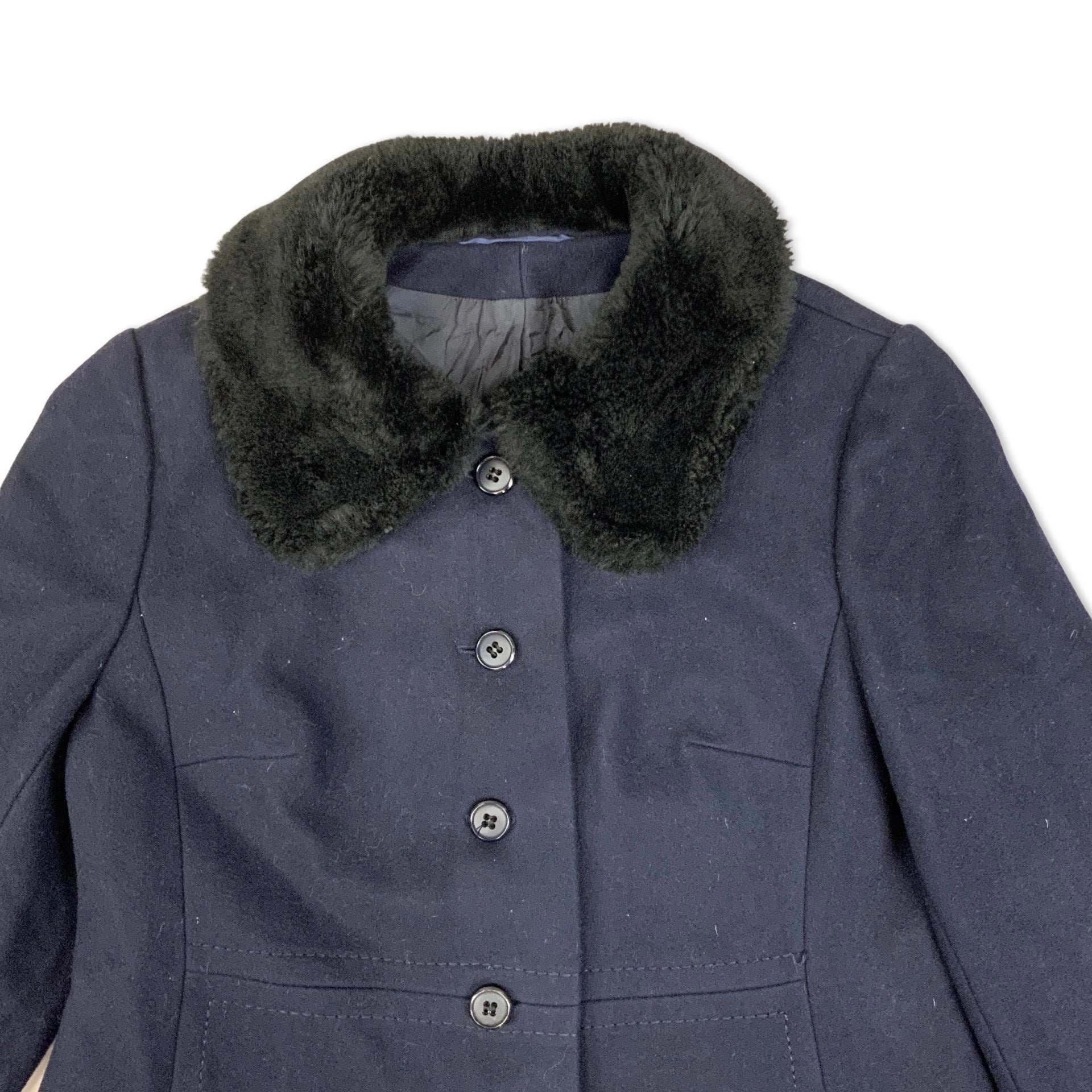 VTG WHALING Manufacturing Co. Mfg Coat 2024 Navy BLUE FAUX FUR COLLAR MEN'S WINTER 40