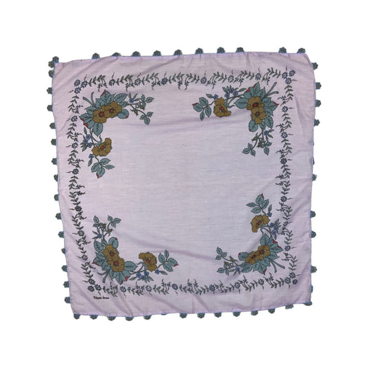 Vintage Lilac Floral Scarf