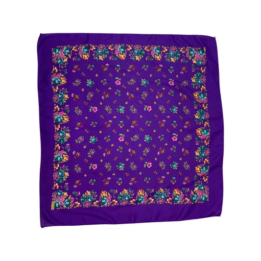 Vintage Purple Floral Scarf