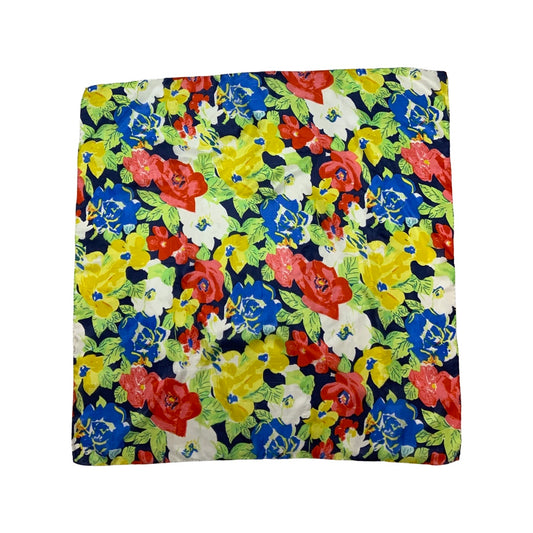 Vintage Multicolour Floral Silk Scarf