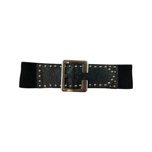 Vintage Black Studded Elastic Belt