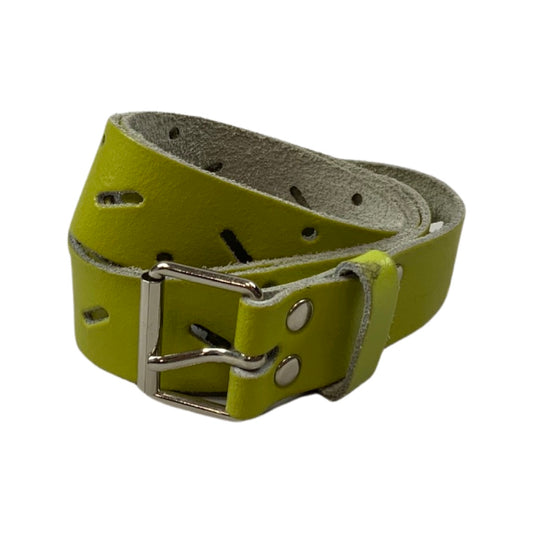 Vintage Lime Green Leather Belt