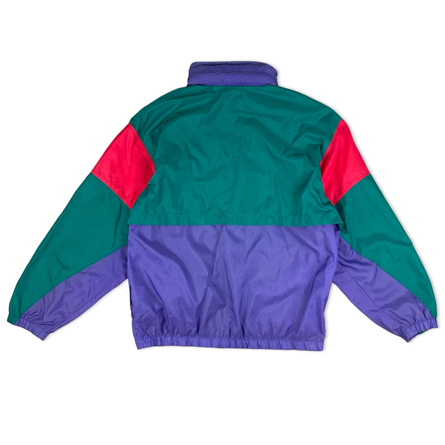 Vintage 80s Nike Green Purple & Red Windbreaker Jacket L