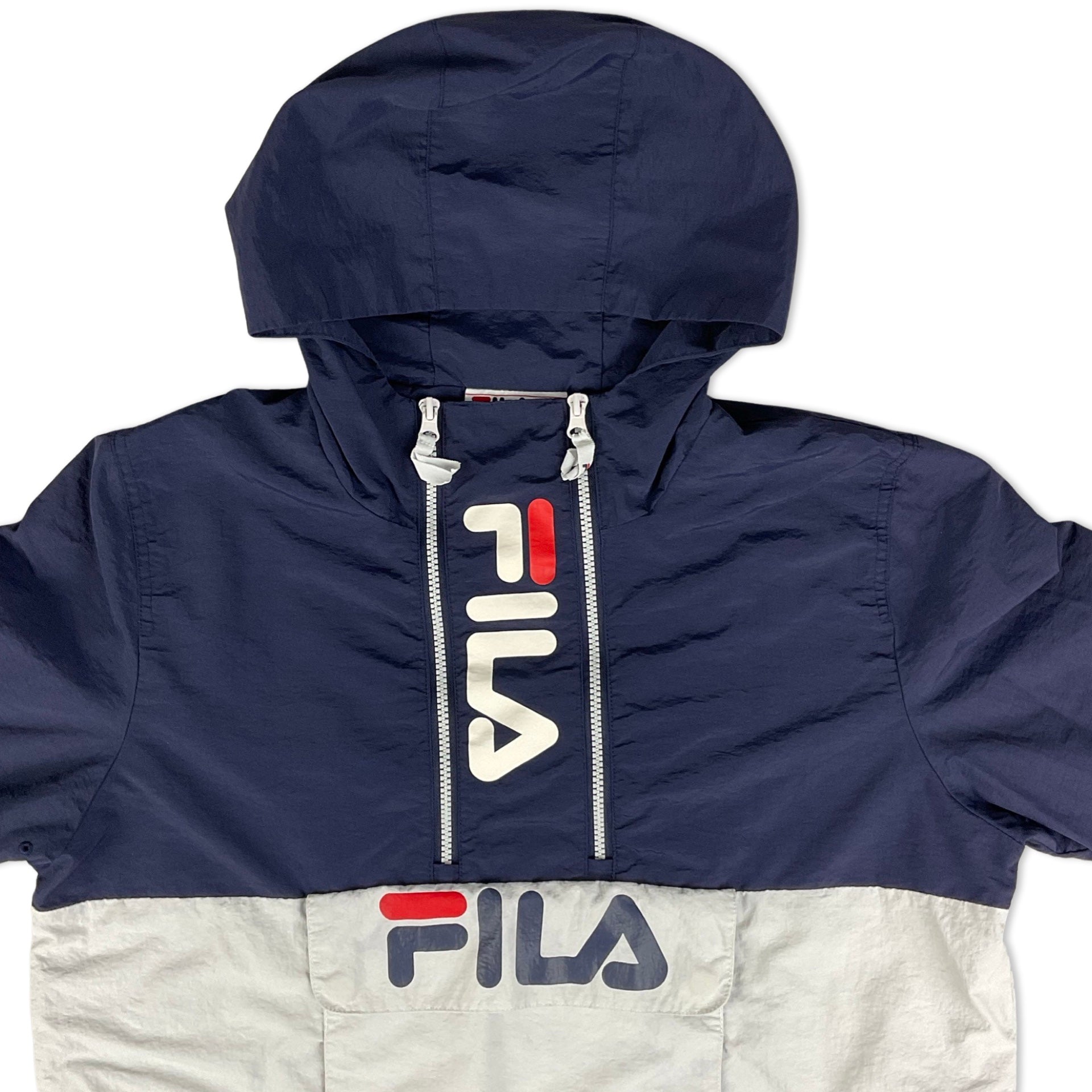 Vintage 90's fashion FILA shell windbreaker streetwear jacket XL